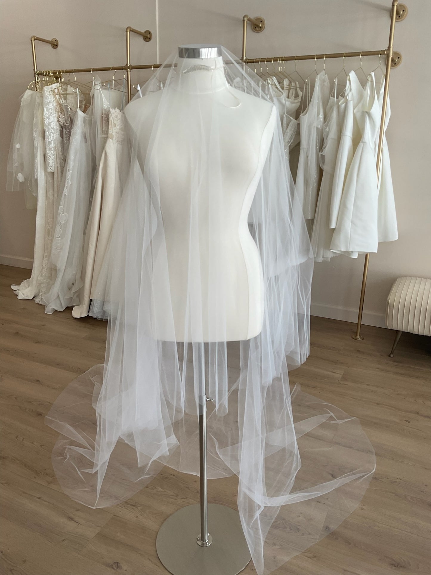 Monique Lhuillier - Two Tier Tulle Cathedral veil