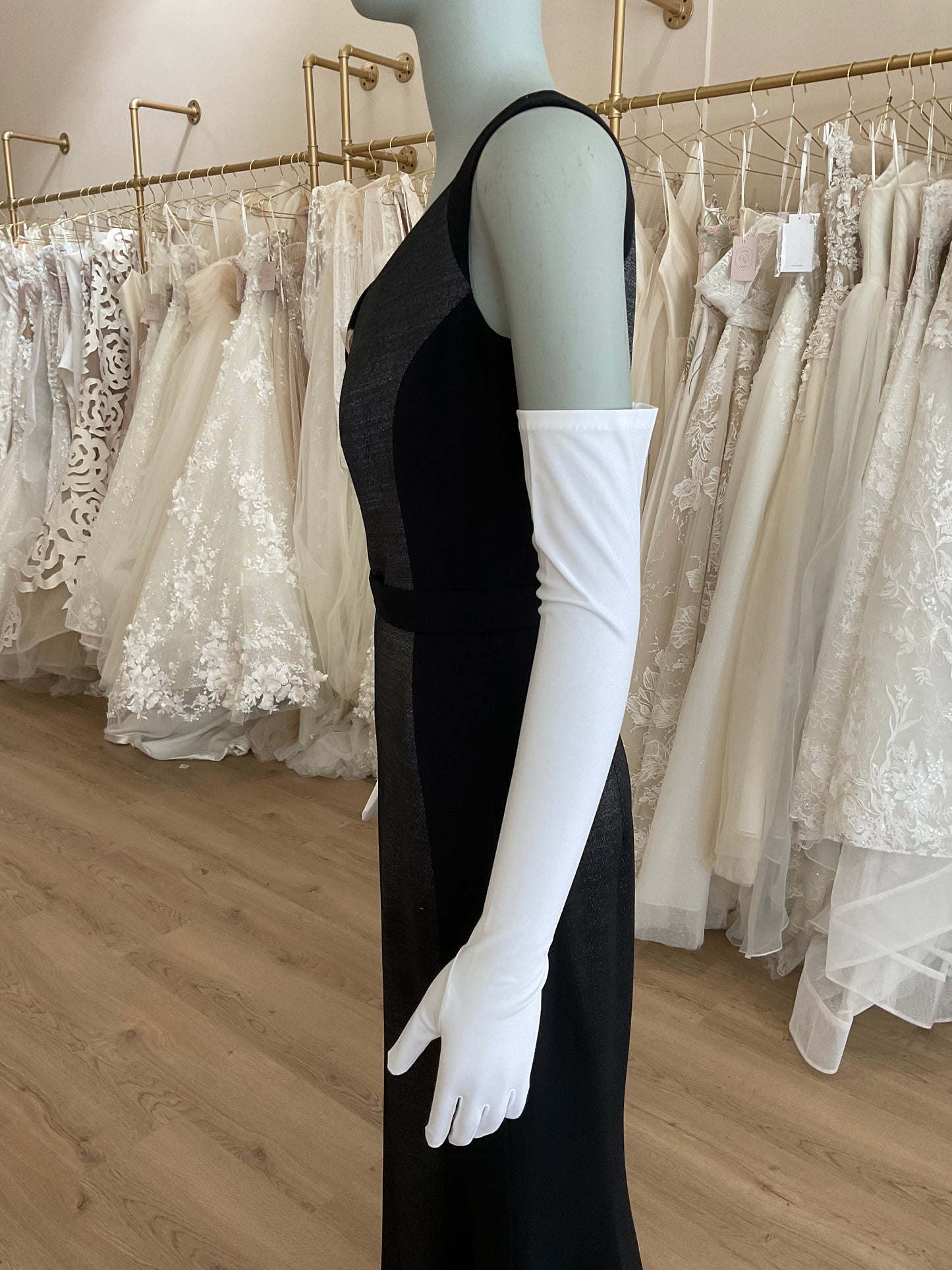 Finale - Luxurious Lady Cotton Opera Length Gloves (white)