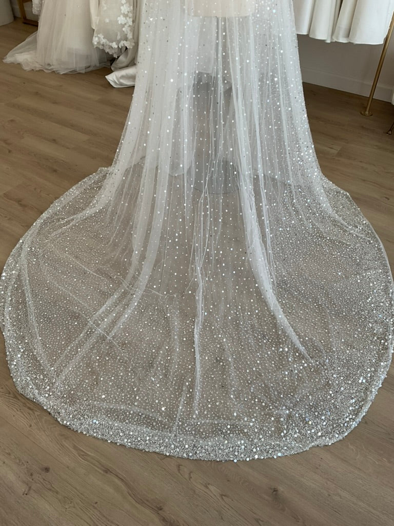 Estee Couture - Custom Sequined Bridal Cape