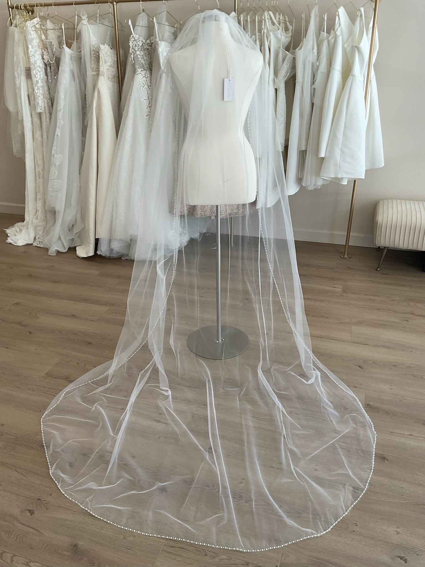 Vero Weddings - Pearl Lined Cathedral Veil