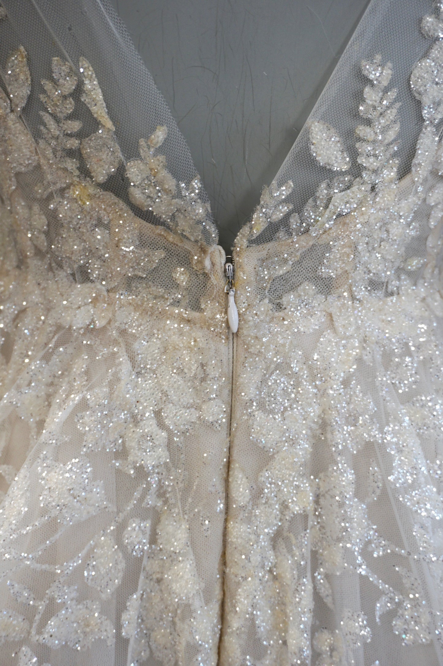 Mira Zwillinger - Beaded Illusion Tulle A-line