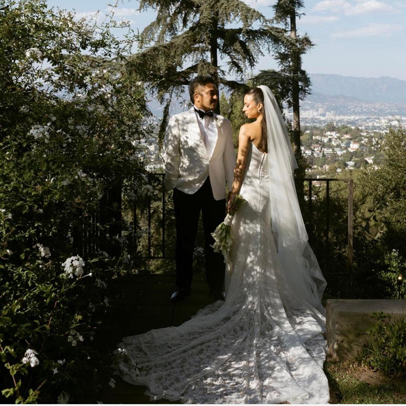 Liz Martinez Silk Tulle Cathedral veil l Preowned Bridal Veil l