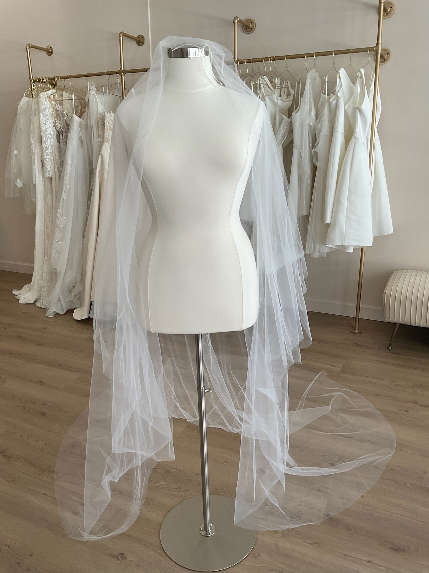 Monique Lhuillier - Two Tier Tulle Cathedral veil
