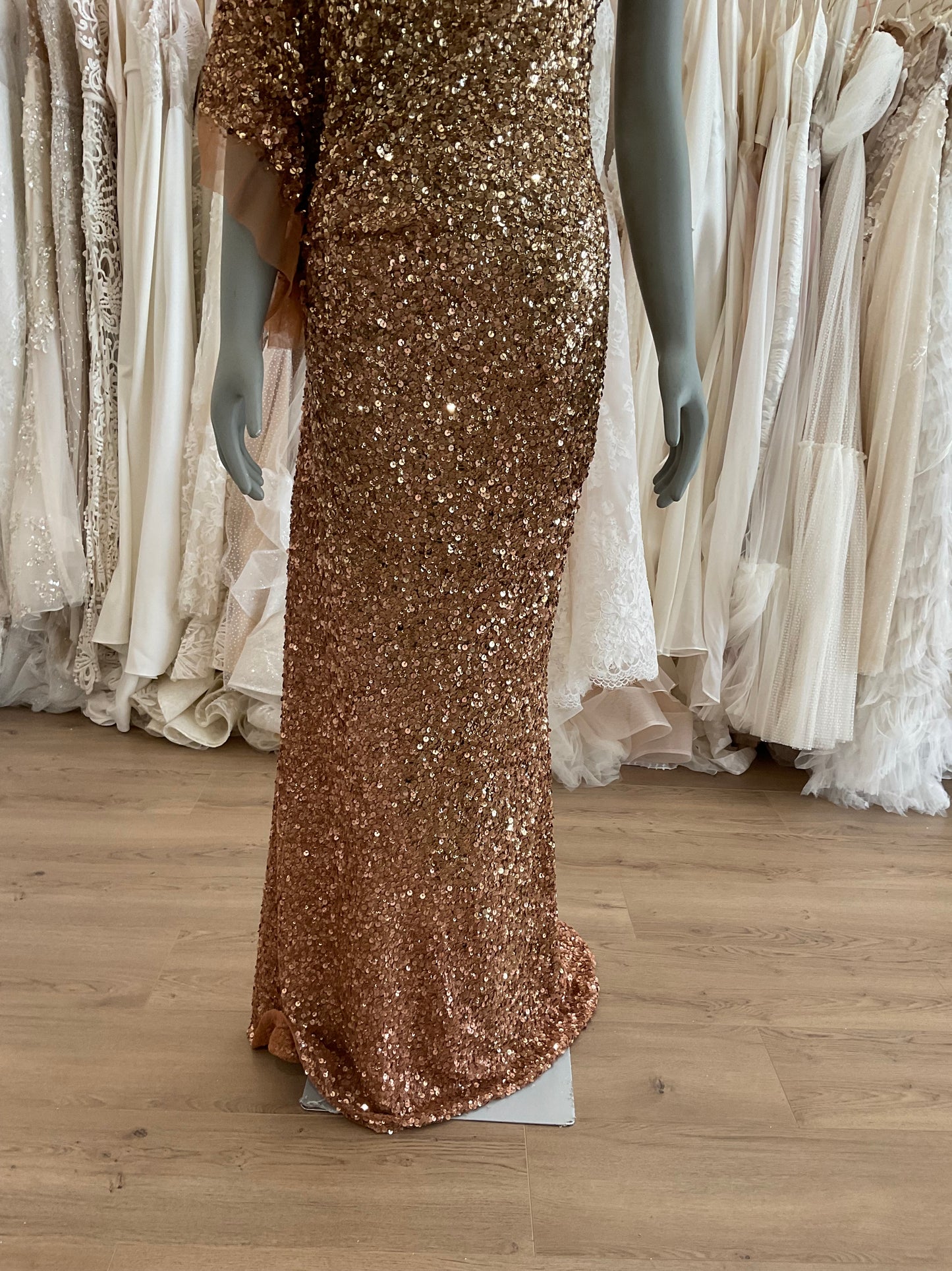 Jenny Packham - Asymmetrical Sequin Gown