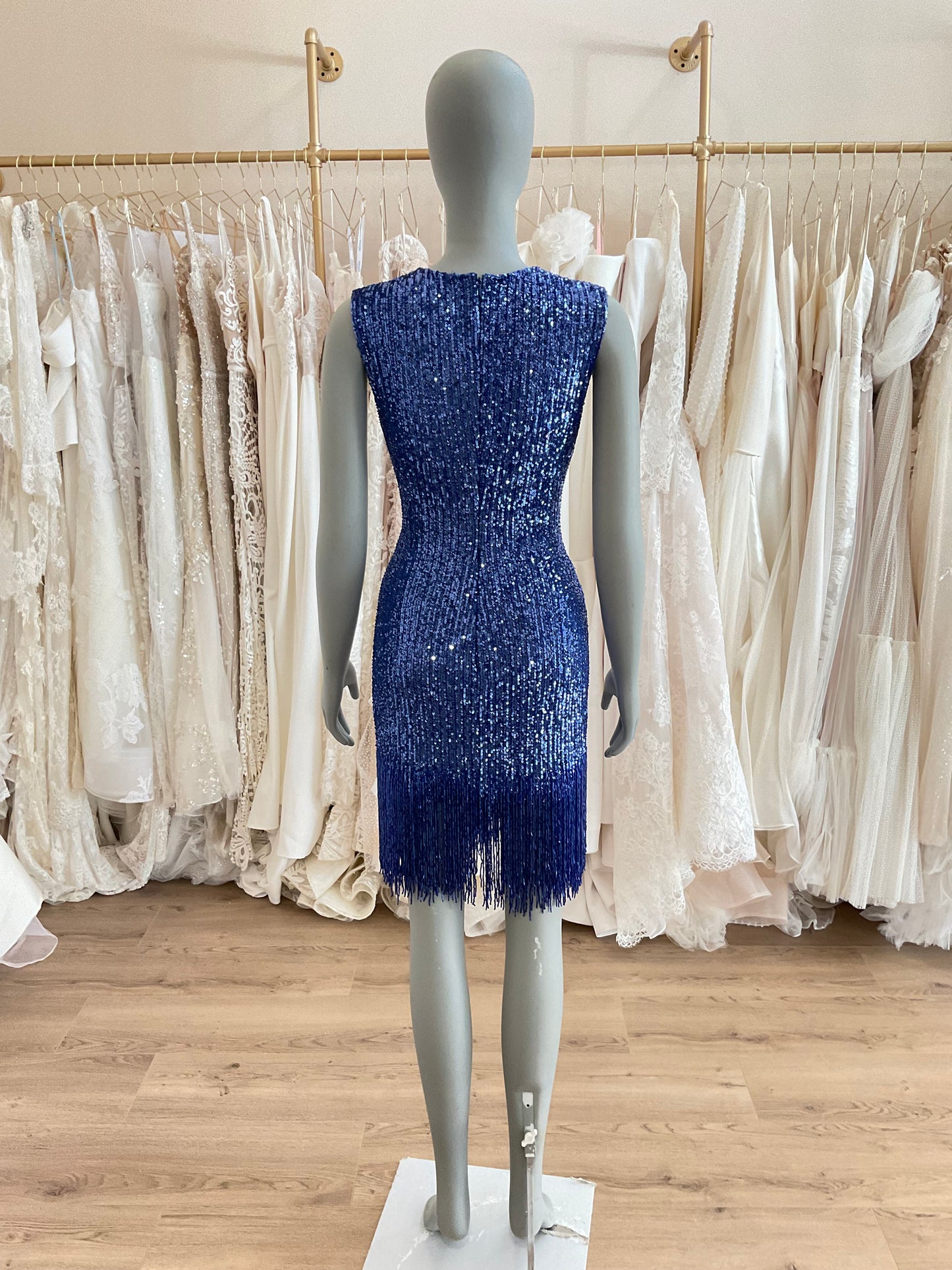 Naeem Khan - Beaded Fringe Sequin Mini Dress