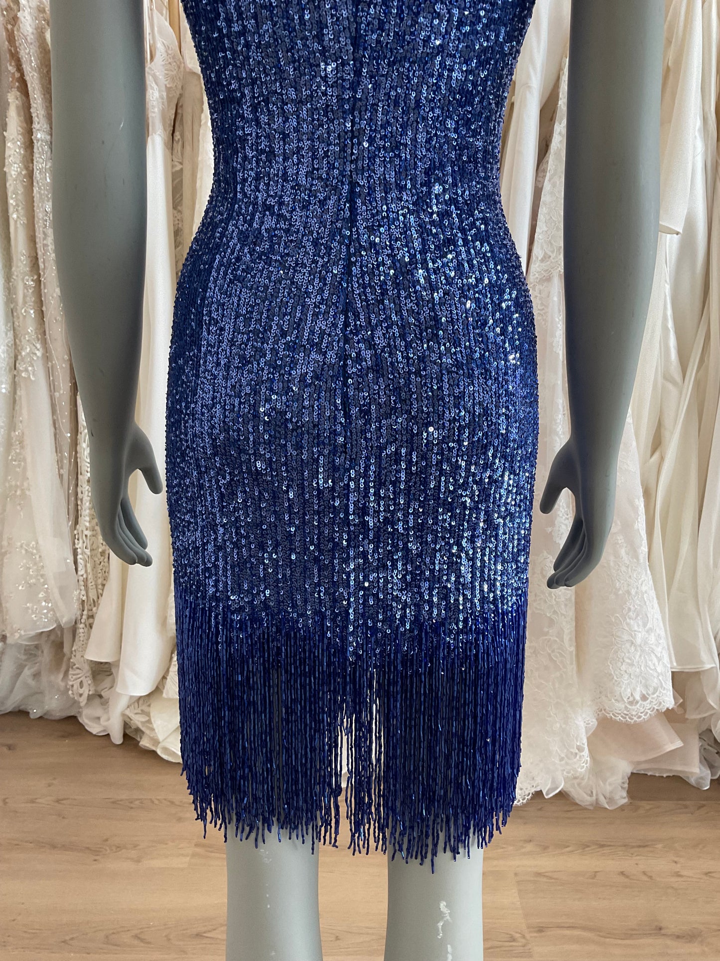 Naeem Khan - Beaded Fringe Sequin Mini Dress
