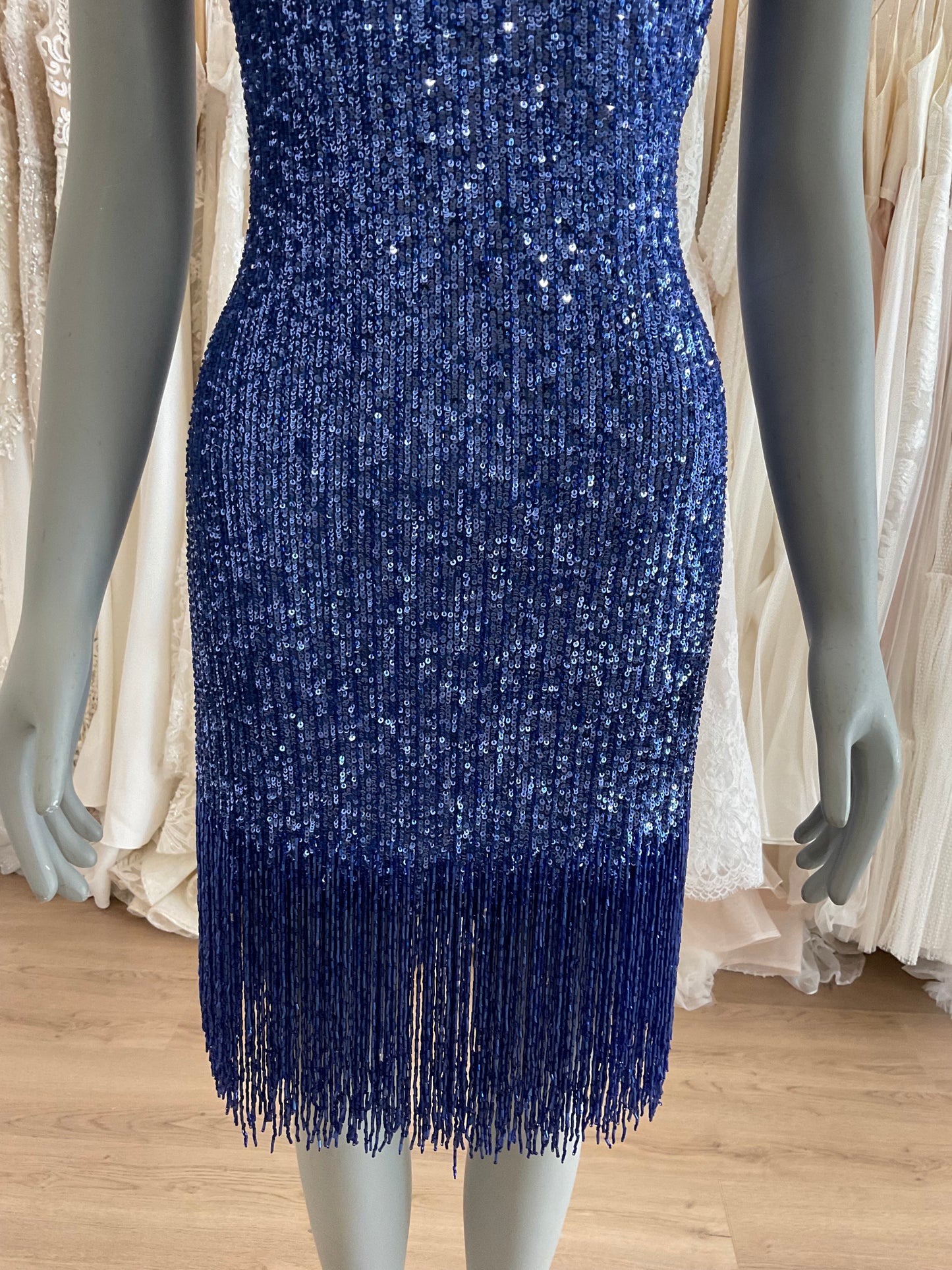 Naeem Khan - Beaded Fringe Sequin Mini Dress