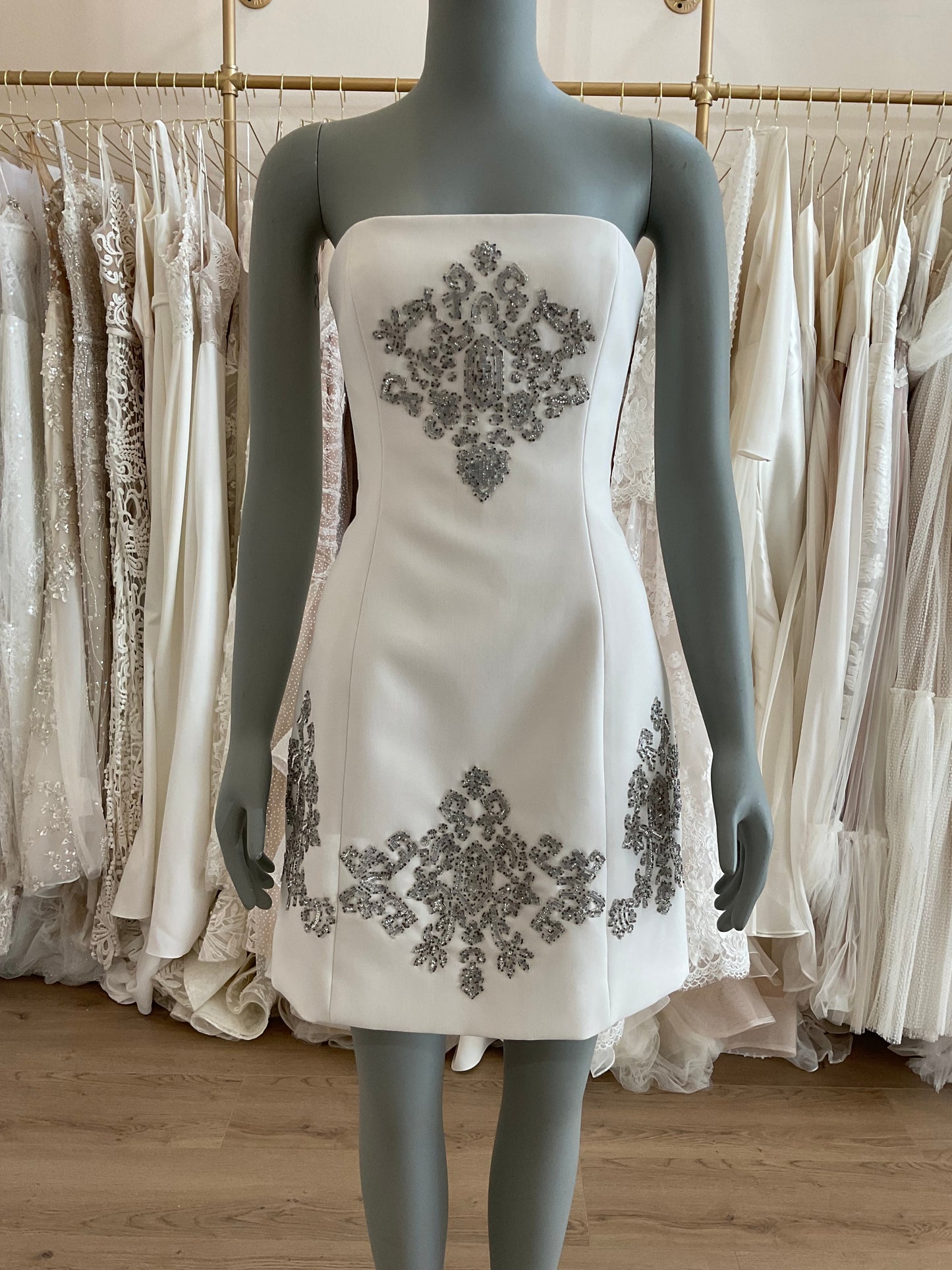 Lela Rose - Embroidered Mini Dress