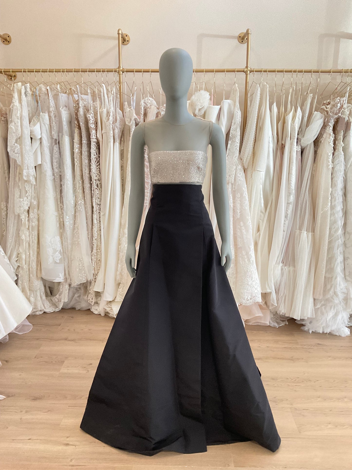 Kaufman Franco - Beaded Bodice Mesh Ballgown