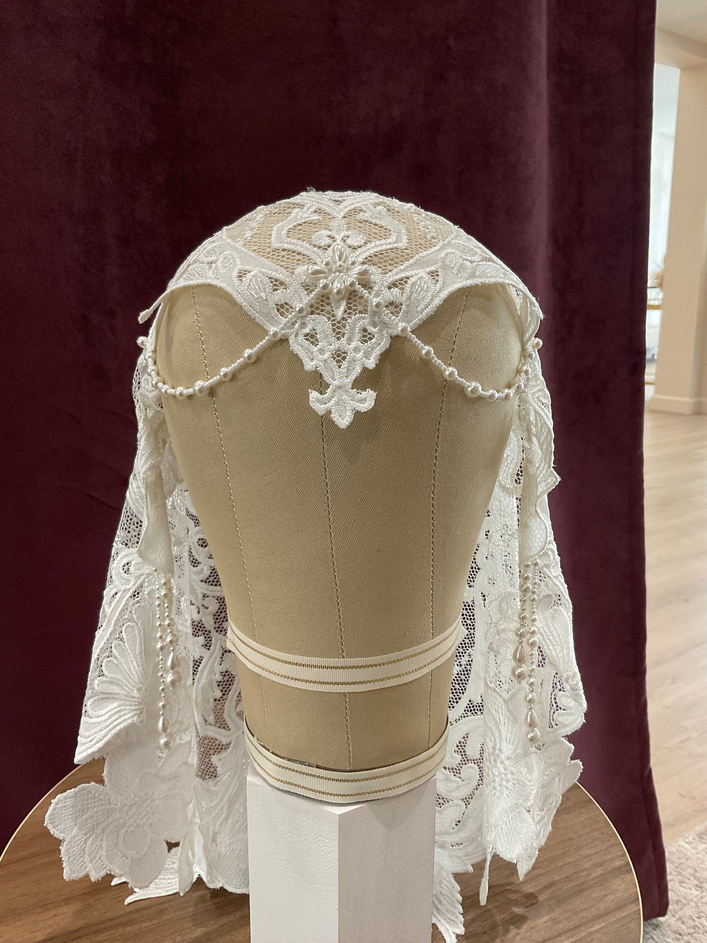 Custom - Lace Shoulder Length Veil
