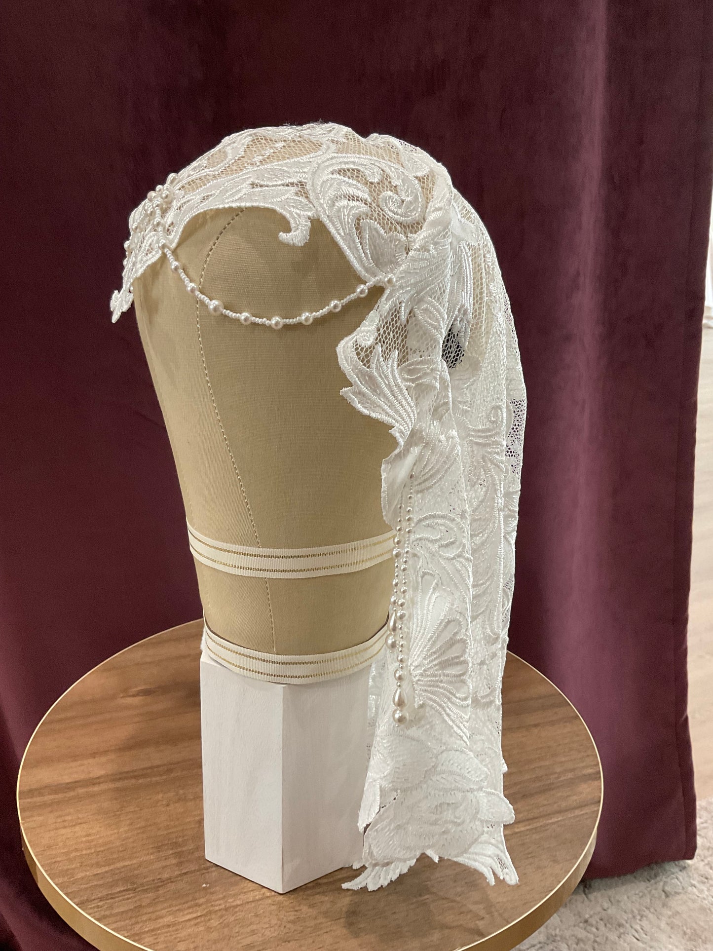 Custom - Lace Shoulder Length Veil