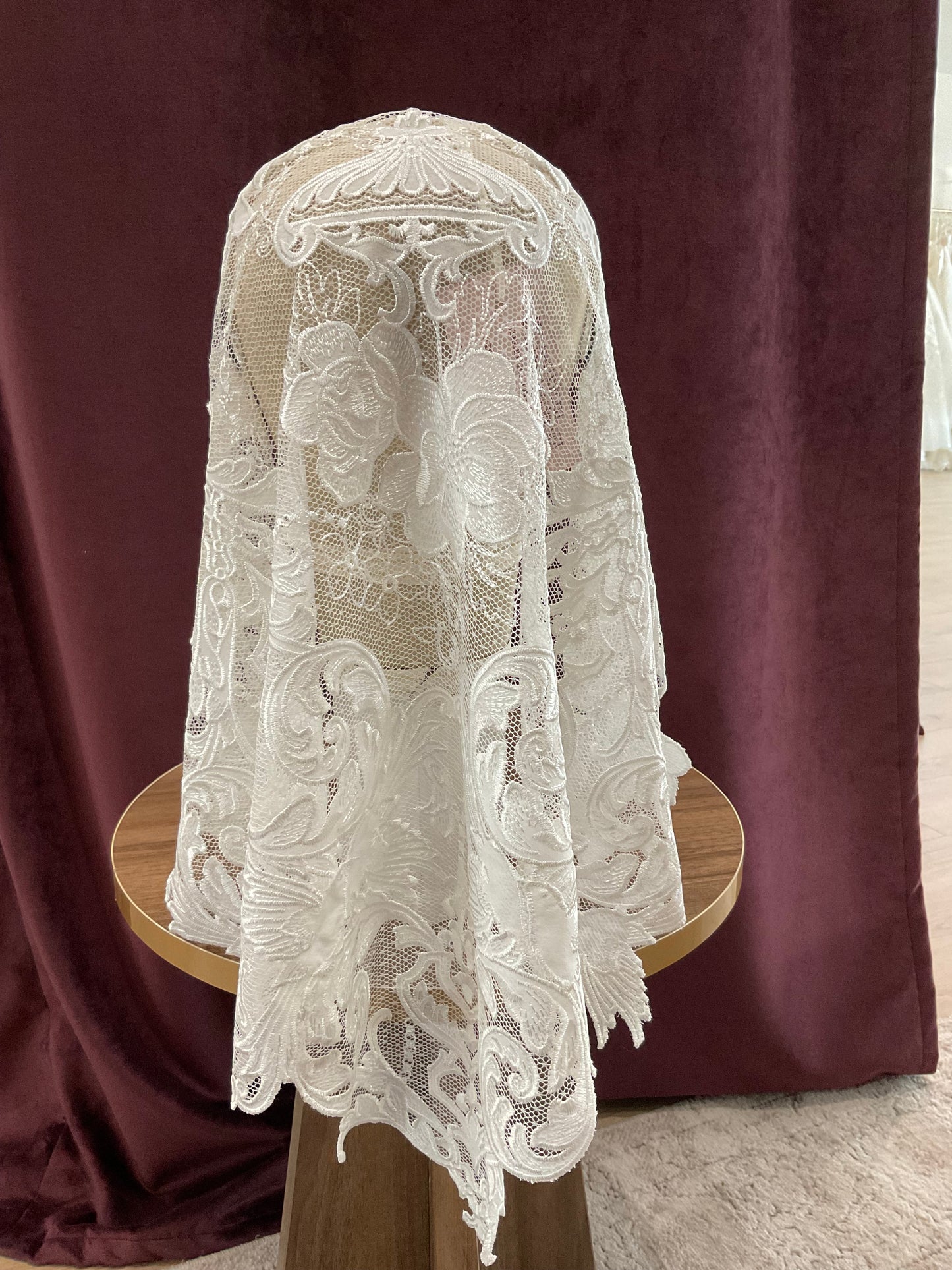 Custom - Lace Shoulder Length Veil