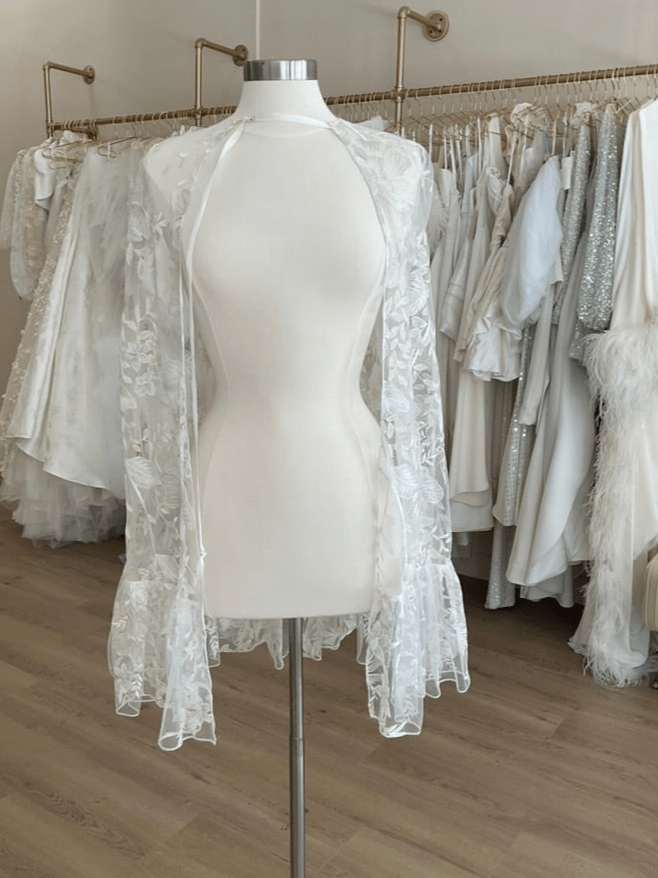 Alexanrda Grecco - Delphina Cape FloralCapes/ScarvesIvory