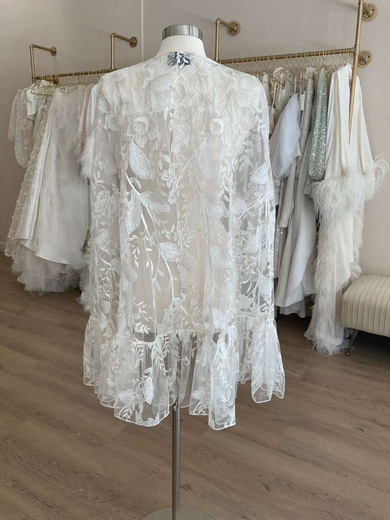 Alexanrda Grecco - Delphina Cape FloralCapes/ScarvesIvory
