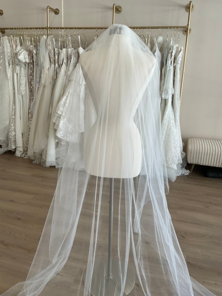 Leah Da Gloria - Raw Edge VeilBridal VeilsIvory
