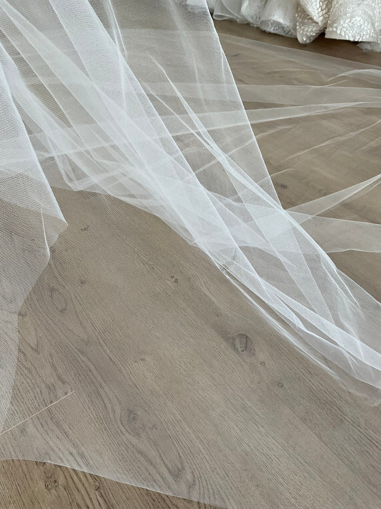 Leah Da Gloria - Raw Edge VeilBridal VeilsIvory