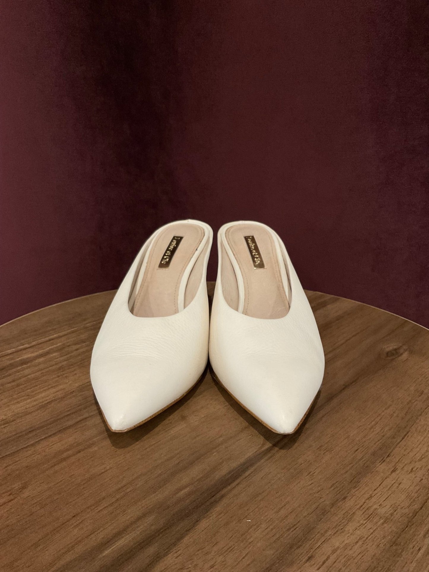 Louie Et Cie - White Leather MuleShoesBrand new - with no tags
