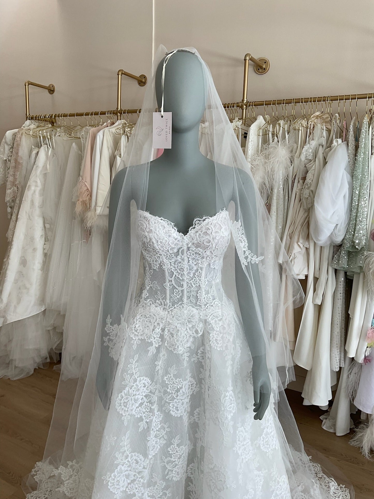Monique Lhuillier - Fleur di Lis (2) w/veilWedding Dresses2