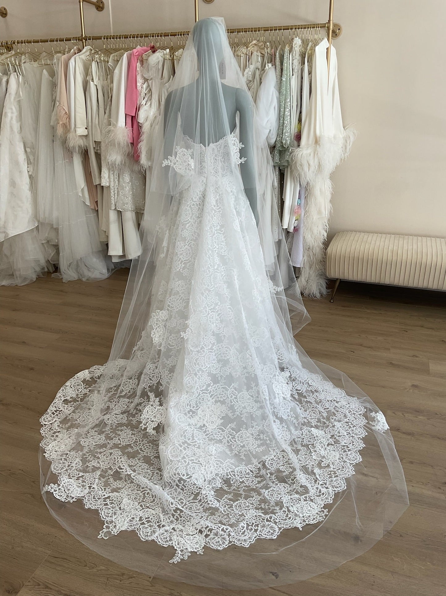 Monique Lhuillier - Fleur di Lis (2) w/veilWedding Dresses2