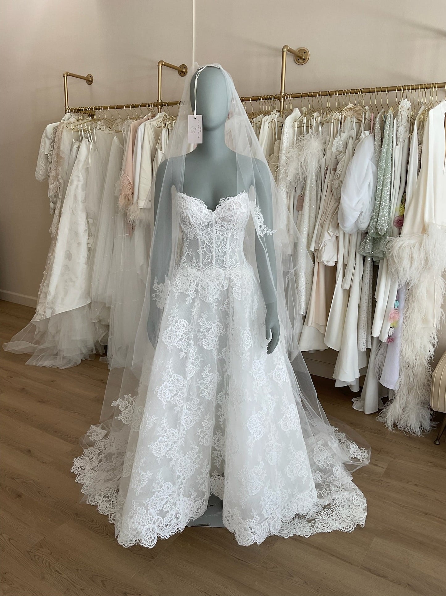 Monique Lhuillier - Fleur di Lis (2) w/veilWedding Dresses2