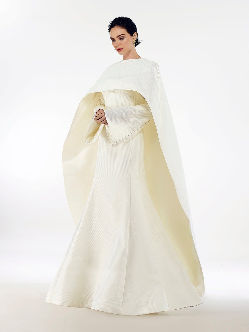 Steven Birnbaum Bridal - Solange w/cape (6)Wedding Dresses6