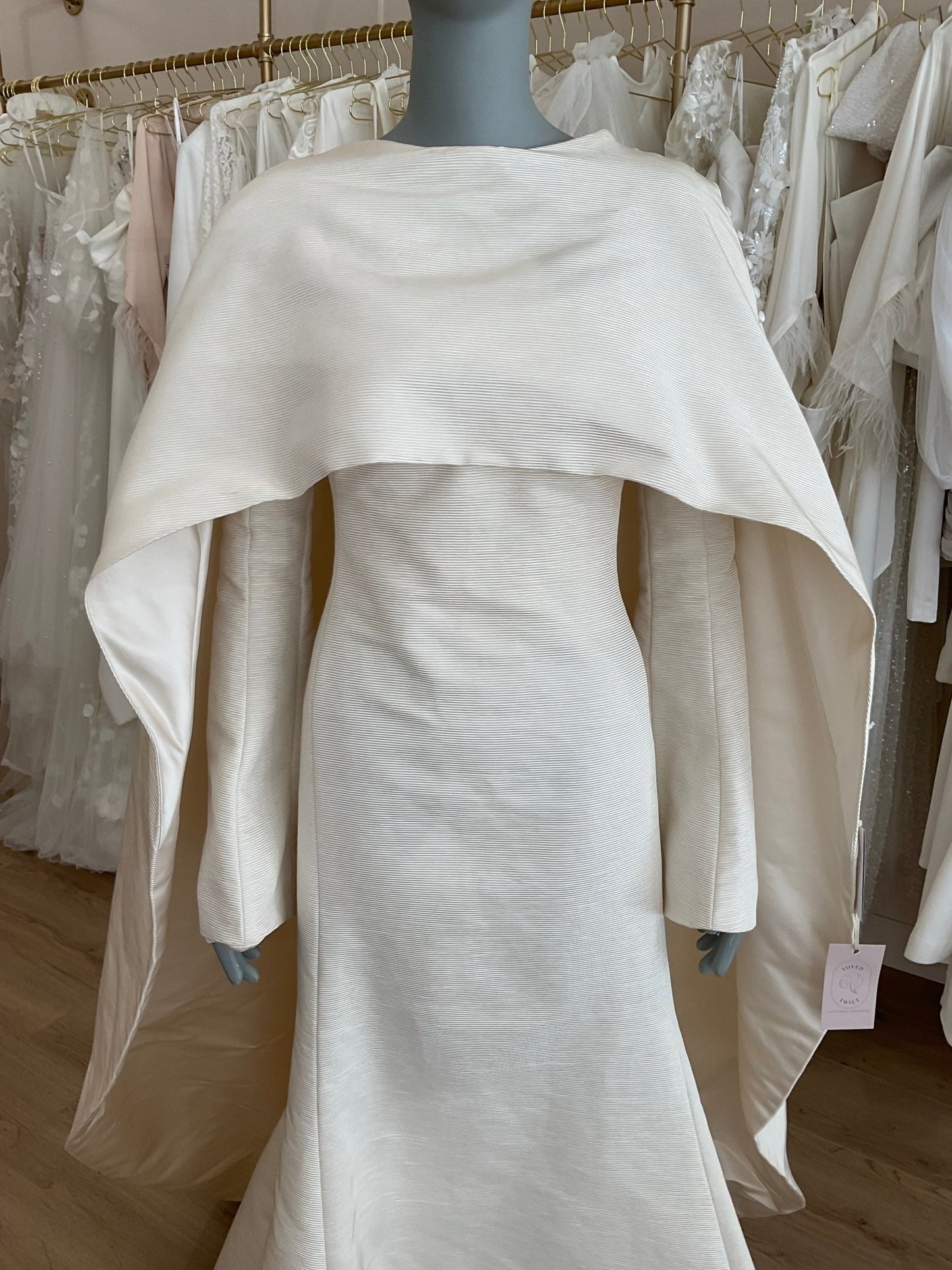 Steven Birnbaum Bridal - Solange w/cape (6)Wedding Dresses6