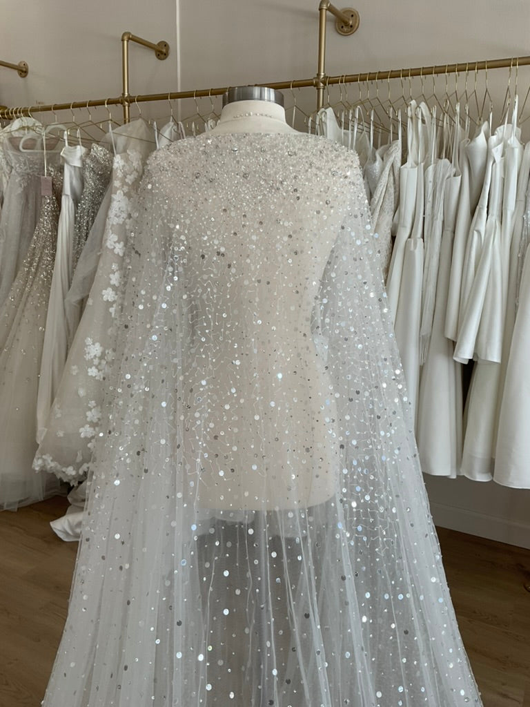 Estee Couture - Custom Sequined Bridal Cape