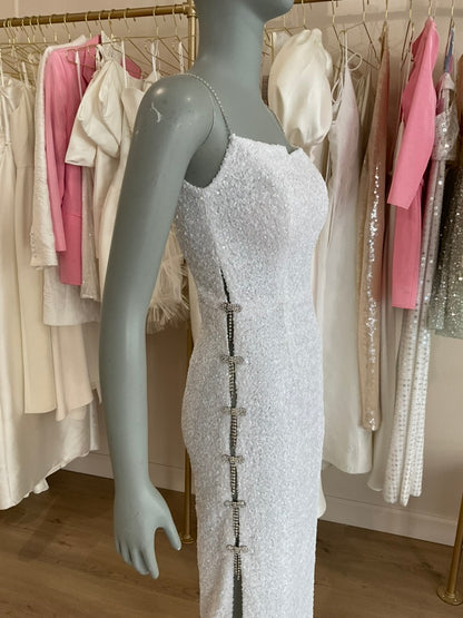 Markarian - White Sequin Bow Midi (4)