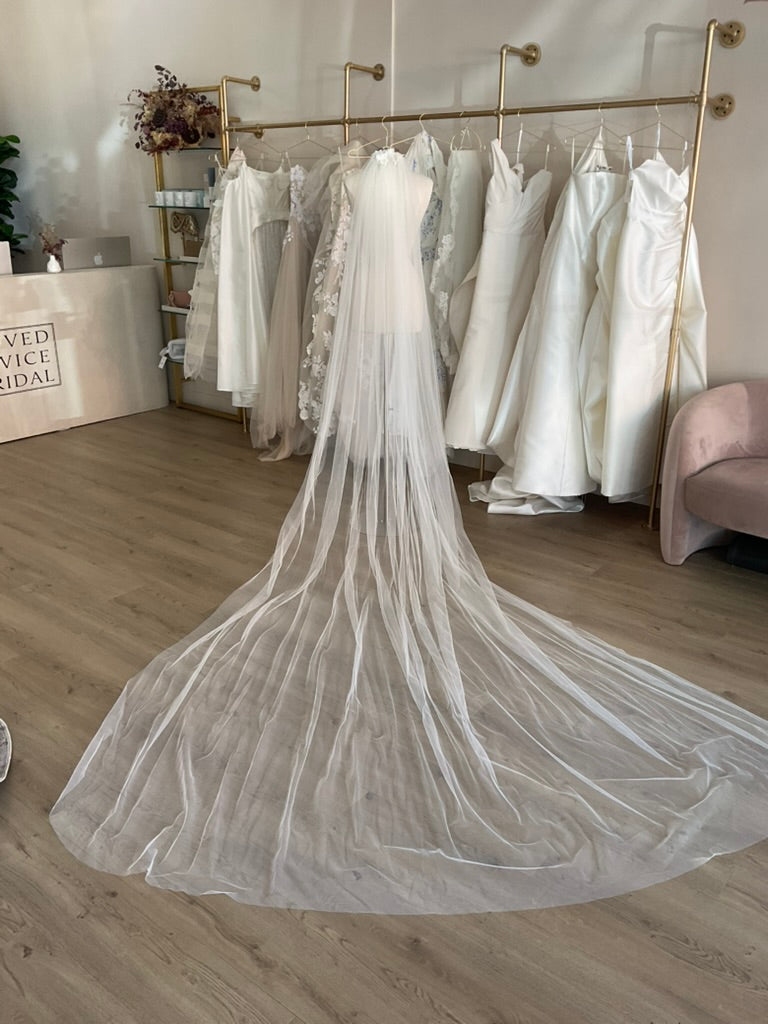 Galia Lahav - Raw Edge Cathedral Veil (modified)