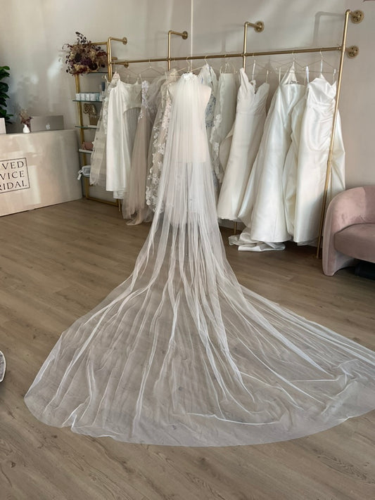 Galia Lahav - Raw Edge Cathedral Veil (modified)
