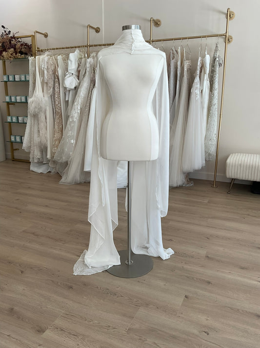 Custom - Silk Scarf Pearl Detail