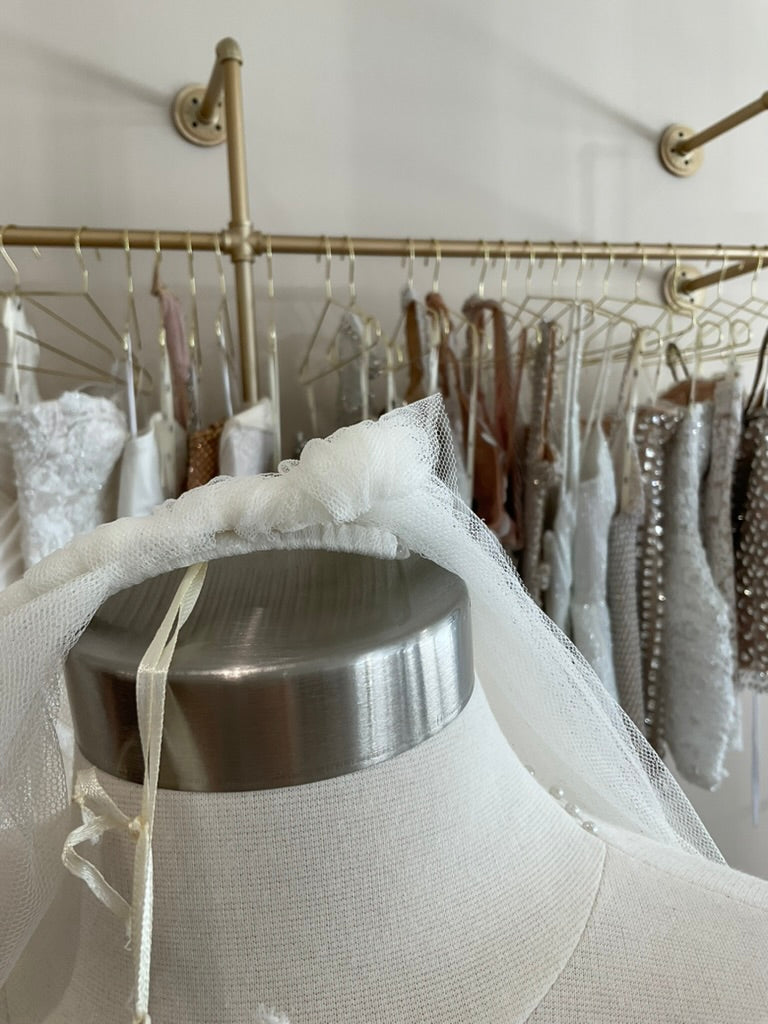 Custom - Raw Edge Silk Nylon Cathedral Tulle