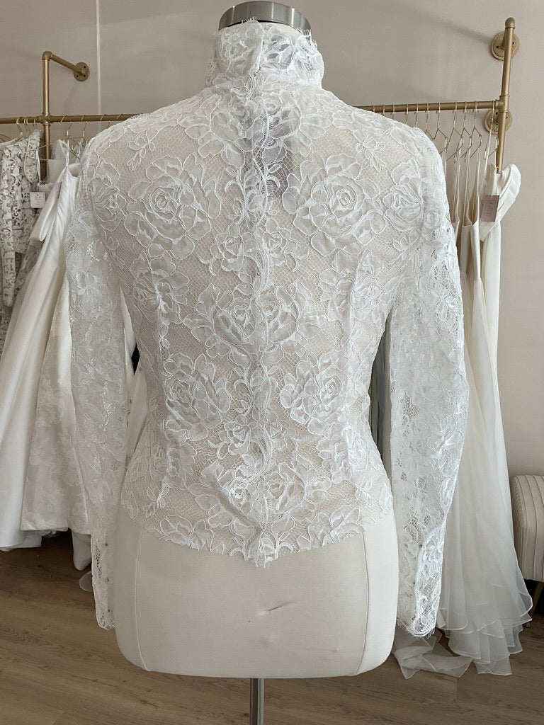 Monique Lhuillier - Lace Turtleneck Jacket (14)