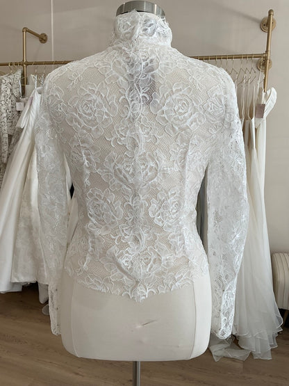 Monique Lhuillier - Lace Turtleneck Jacket (14)