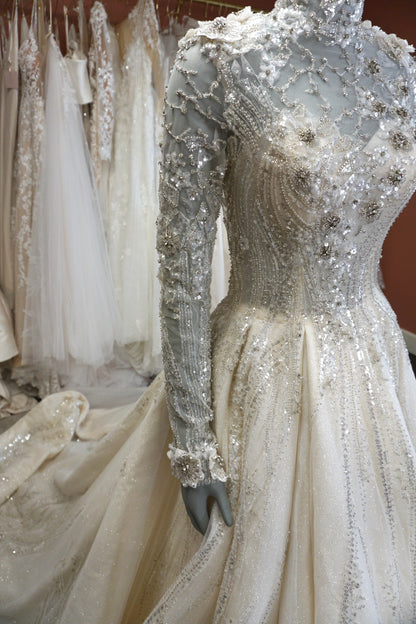 Mila'si - Champagne/Silver Ballgown