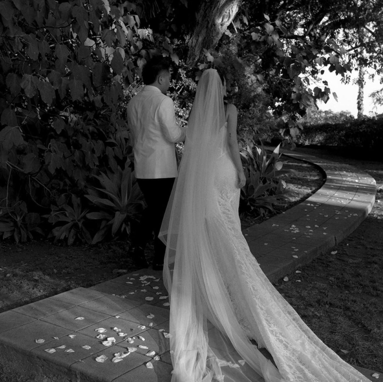 Liz Martinez veil  - Silk Tulle Cathedral veil
