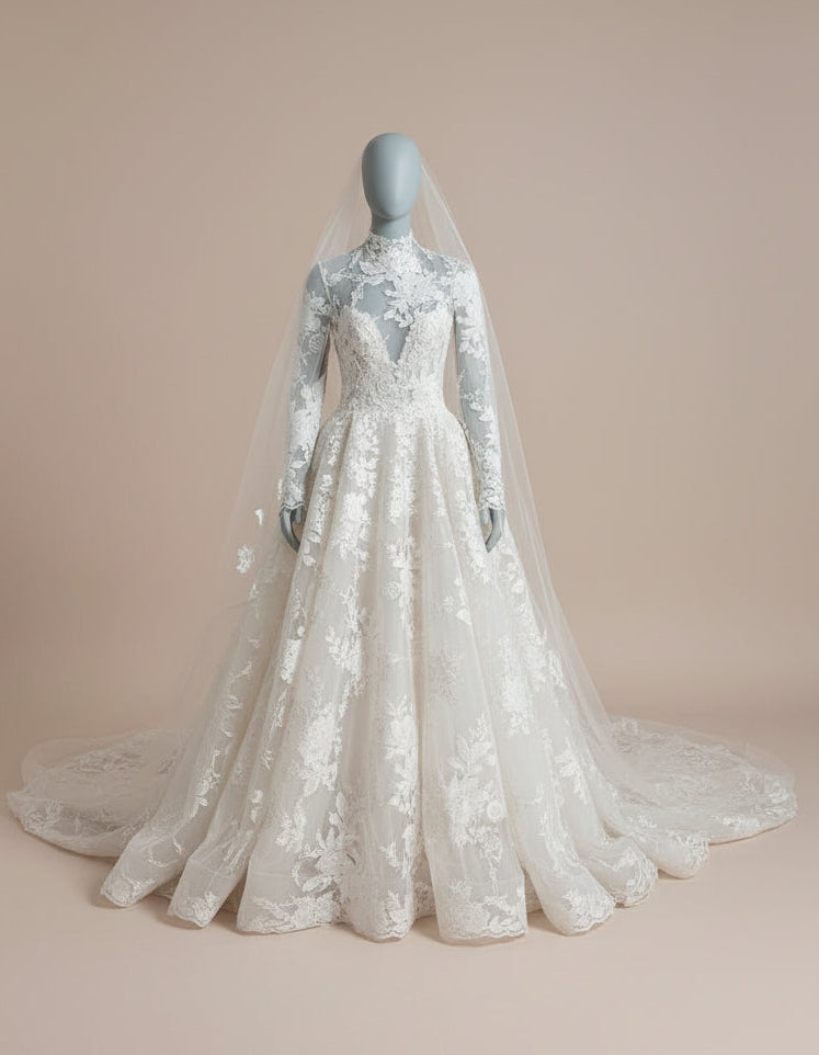 Monique Lhuillier - Wish w/ Jacket + Veil (8)