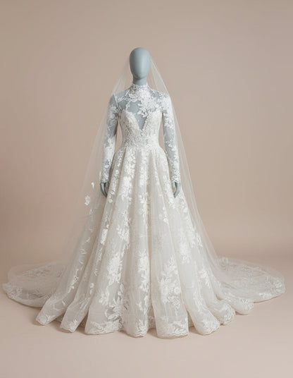 Monique Lhuillier - Wish w/ Jacket + Veil (8)