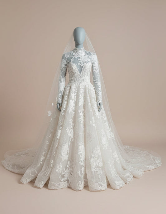 Monique Lhuillier - Wish w/ Jacket + Veil (8)