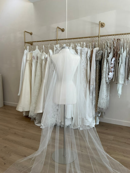 French Love - Double Layer Raw Edge Royal Cathedral Veil