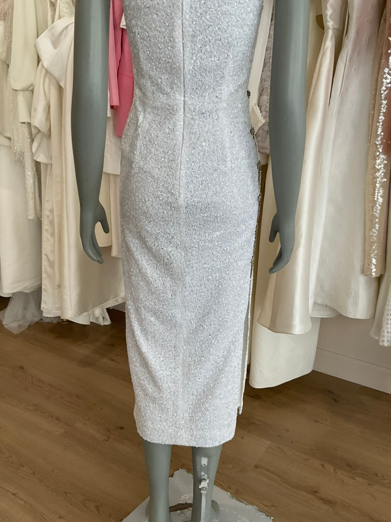 Markarian - White Sequin Bow Midi (4)