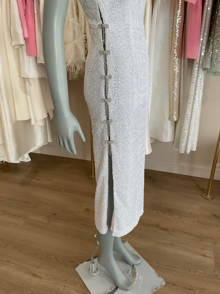 Markarian - White Sequin Bow Midi (4)