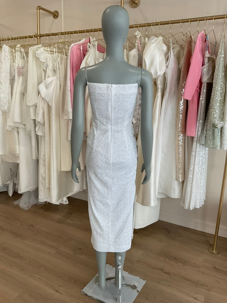 Markarian - White Sequin Bow Midi (4)