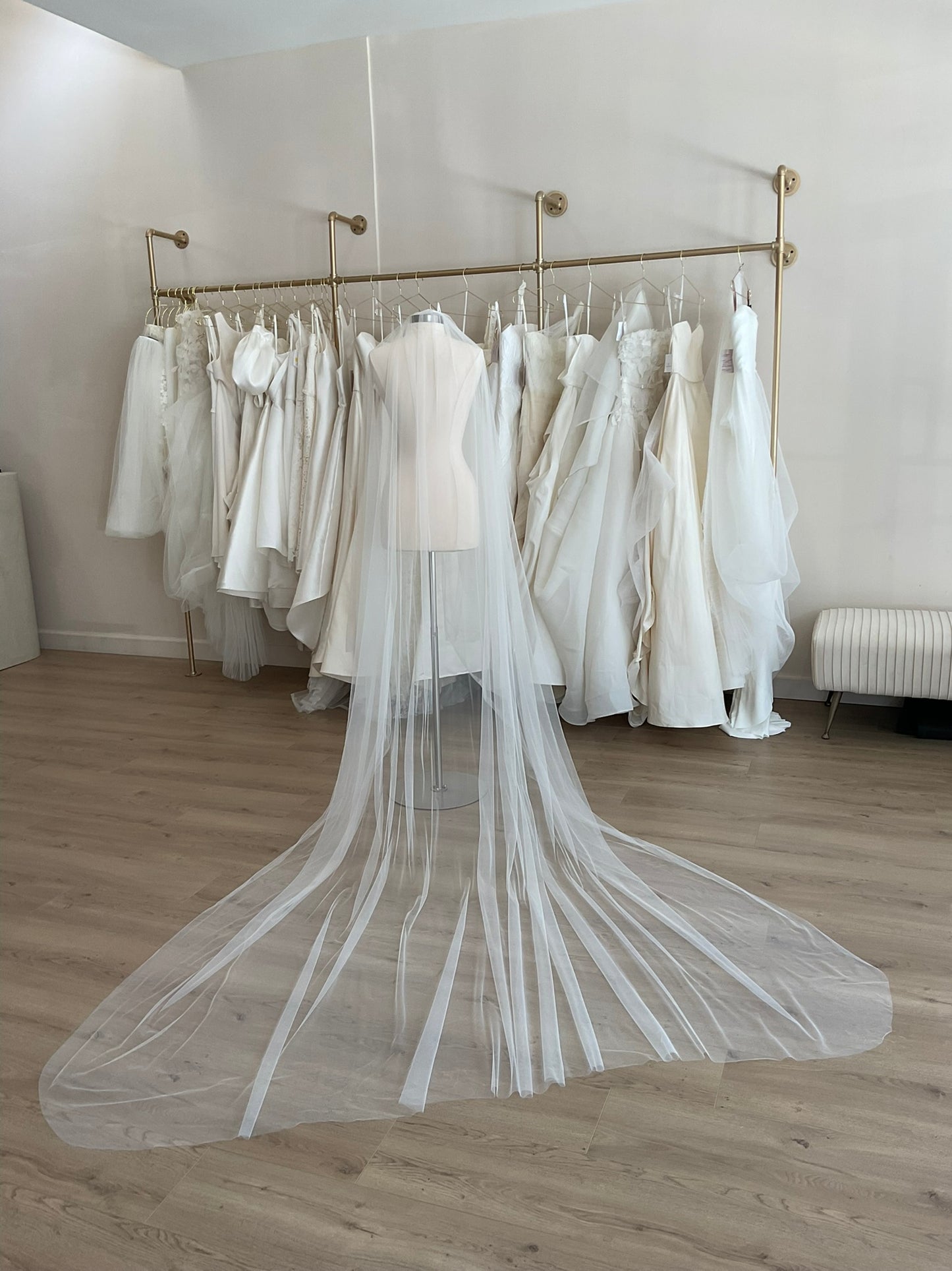 Liz Martinez veil  - Silk Tulle Cathedral veil