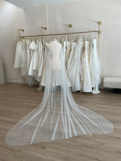 Liz Martinez veil  - Silk Tulle Cathedral veil