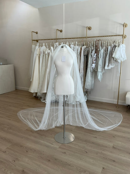 Custom - Raw Edge Silk Nylon Cathedral Tulle