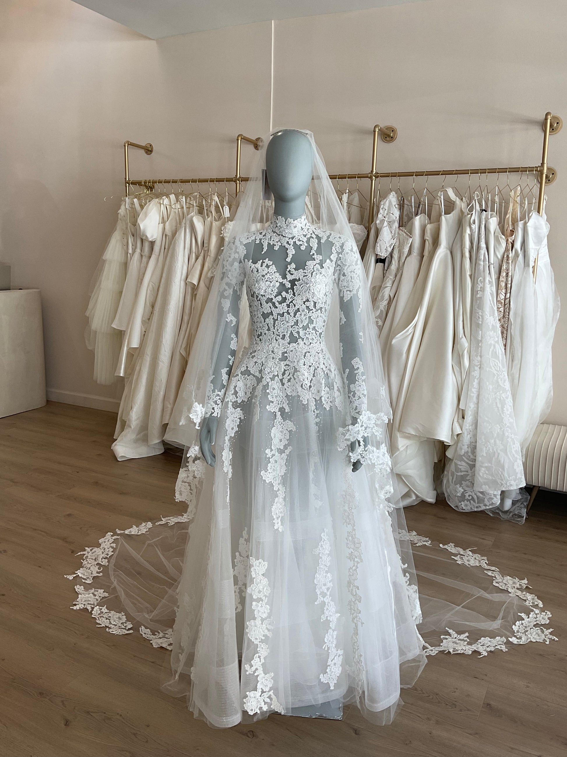reem acra blush lace wedding dress New Reem Acra Wedding Dresses, Plus Past Collections