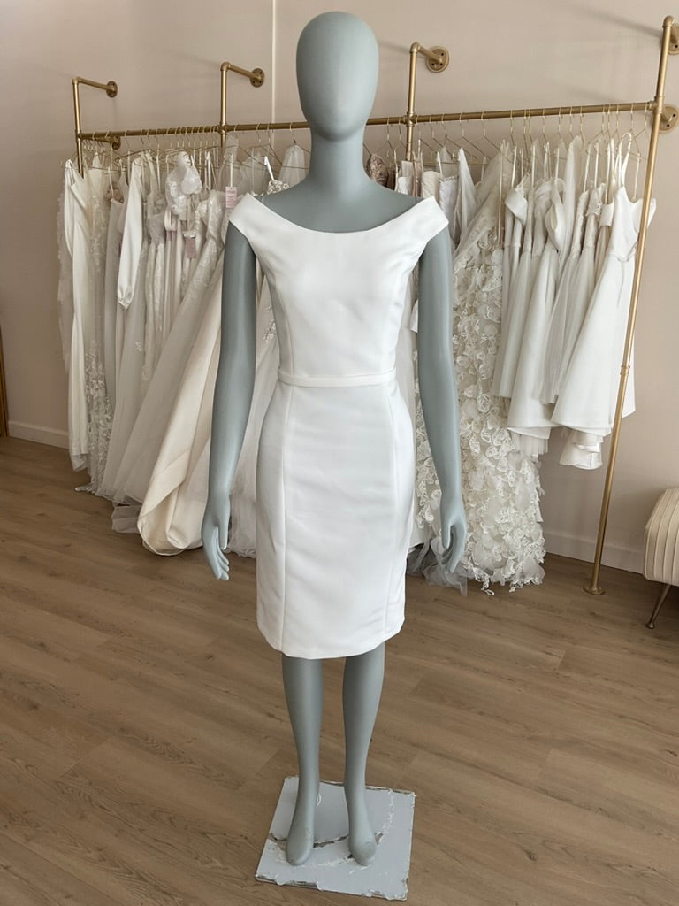 amsale little white dress Amsale