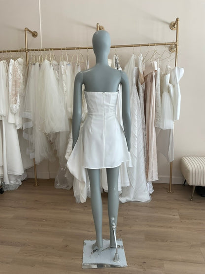 Heiress Beverly Hills - Silk Corset Strapless Flower Mini Dress (S)