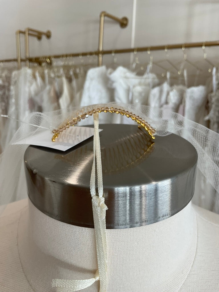 Cocoe Voci - Gold Trim Circular Veil